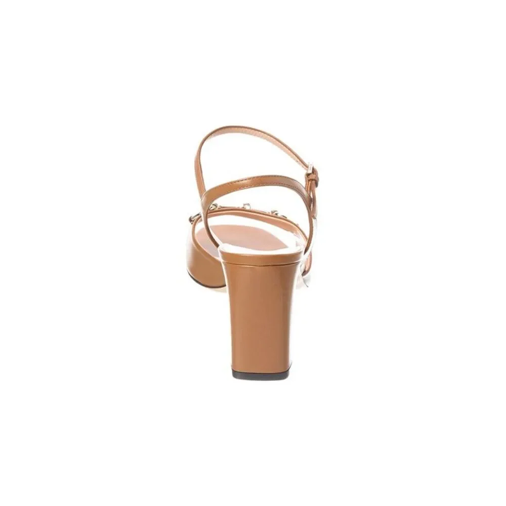 Gucci Horsebit Leather Sandal, Brown